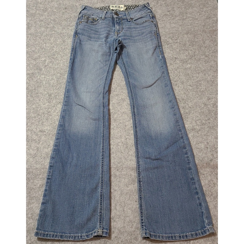Ariat REAL Jayla Bootcut Jeans Womens 25R Blue Light Wash Stretch
